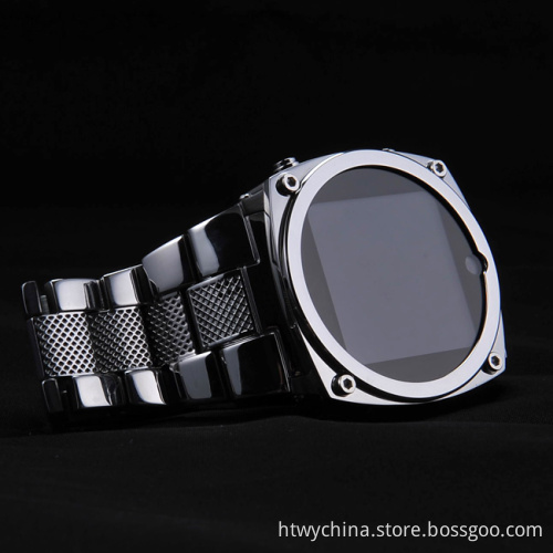 Stainless Steel Case Back Waterproof Watch Phone with Front Camera (GC818)
